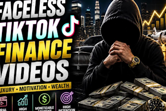 create monetizable faceless tiktok videos and luxury finance videos