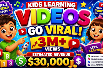 create 3d kids educational animation song and nursery rhyme for youtube