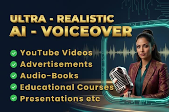 create ultra realistic male and female ai voice over