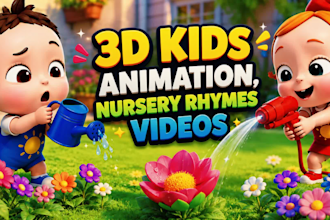 do 3d kids animation, cartoon and nursery rhymes videos for children