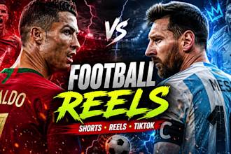 create trending football reels for youtube shorts or instagram reels