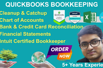 do bookkeeping, cleanup, catchup, reconciliation in quickbooks