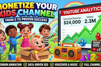 create 3d kids cartoon animation video, best 3d kids learning video for youtube