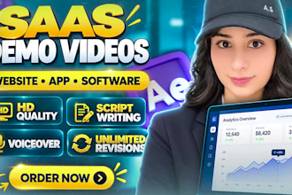 create a premium saas explainer video and product UI UX animation, screencast
