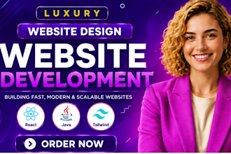 build luxury website design and development with website content