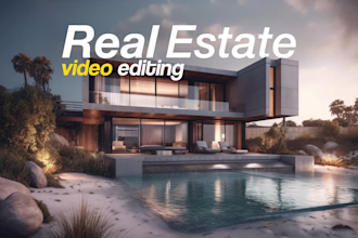 do real estate video editing, real estate video edit for reels, tiktok, youtube
