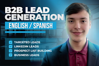 do b2b lead generation , prospect email list and lead scraping