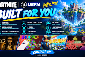 build you any high quality fortnite uefn map