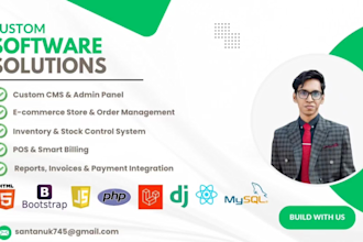 build cms inventory pos ecommerce admin dashboard in laravel django