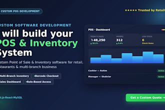 build pos software for retail, restaurant, and pharmacy with inventory