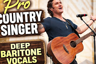 be your professional male country singer with deep baritone vocal
