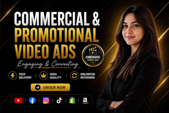 create promotional marketing video or brand commercial video ads