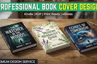 design professional modern book cover ebook kindle and print ready cover
