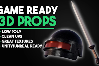create game ready 3d weapon models for unreal engine and more