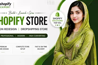 design and redesign shopify dropshipping  store on shrine pro