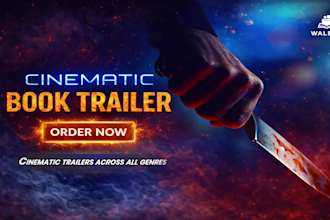 create engaging cinematic book trailer for all book genres