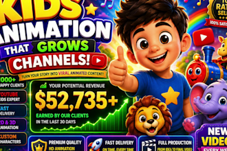 create engaging kids learning video, nursery rhymes for youtube kids channel