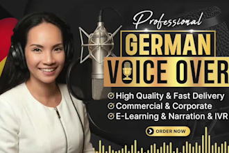 record a german female voice over