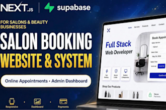 build a salon booking and appointment scheduling website