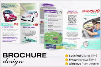 create a stylish leaflet, flyer or menu for business