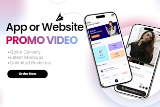 create app prom video, website promo or a saas promo video