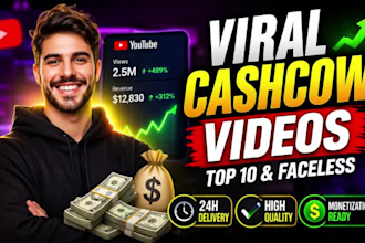 edit viral top 10 cashcow videos cashcow and faceless youtube automation videos