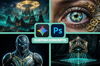 design fantasy environment and game concept art using ai and photoshop