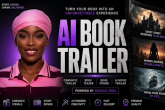 ai book trailer ai movie trailer cinematic trailer movie trailer book video