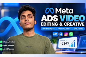 edit high retention meta ads, reels and ugc video ads