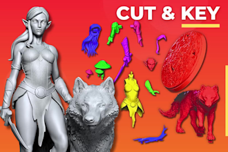 fix, cut and key, and articulate your 3d model for printing