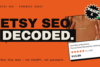 do a data backed etsy SEO audit with optimized titles and tags