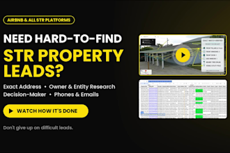 find off market short term rental property addresses and owner details