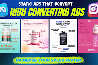 design high converting static meta ad creatives