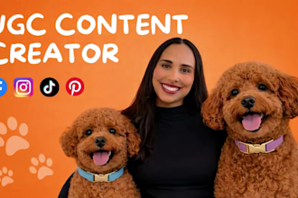create dog product photos and ugc video ads