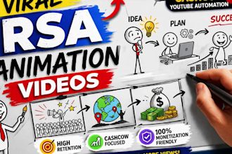 create viral rsa animation videos for cashcow youtube automation channels
