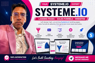 build a systemeio landing page website and sales funnel