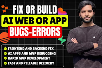 fix bugs or build base44 lovable replit supabase vibe coded website or app