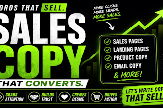 write high converting sales copy and landing page copy