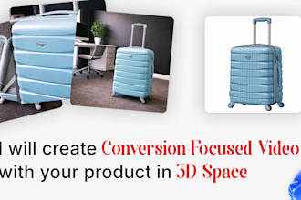 create conversion focused video with your product in 3d space