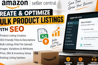 create and optimise bulk amazon product listings with SEO