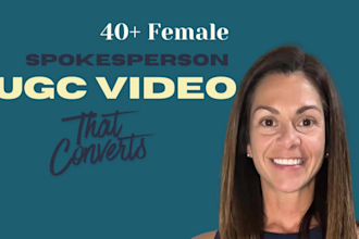 create a female ugc spokesperson video