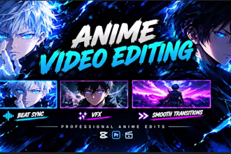 professionally edit anime,amvs, reels and shorts