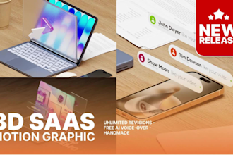 create custom 3d isometric saas animation