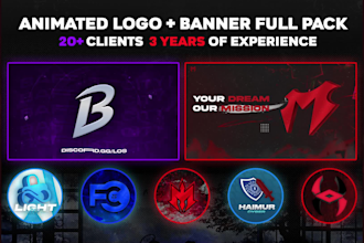 design animated logo, banner for your discord server