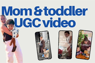 film lifestyle mom and toddler ugc videos for your brand