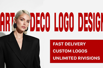 design a premium art deco logo for luxury brands