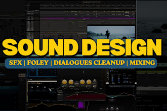 do professional sound design, foley and audio post production for film