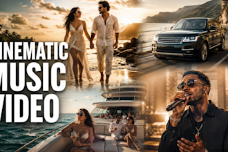 create a stunning music video or lyric video in 4k any genre