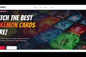 build pokemon website pokemon shopify store tcg website gift card store