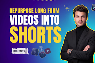 repurpose long videos, podcasts, and youtube videos into shorts